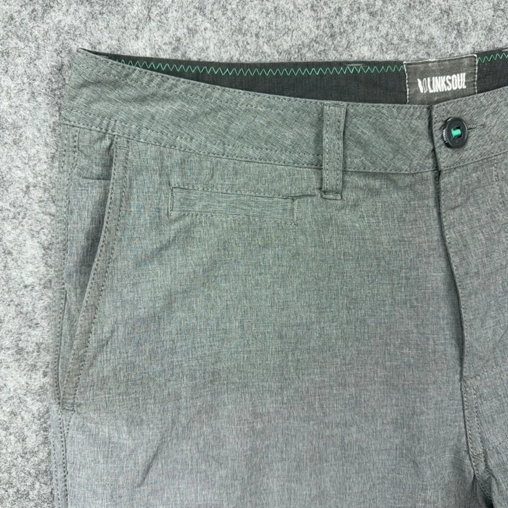 Linksoul Golf Shorts Mens 34 Gray Boardwalker Performance Stretch Hiking Casual‎